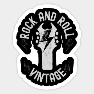 Vintage Rock and Roll Guitar Sticker